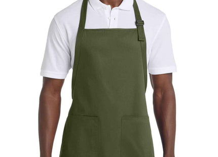 Port Authority FullLength Apron with Pockets A500 Olive Drab Green OSFA