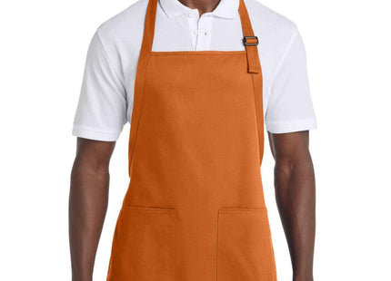Port Authority FullLength Apron with Pockets A500 Texas Orange OSFA