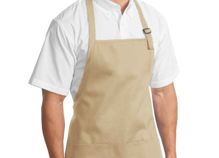 Port Authority MediumLength Apron with Pouch Pockets A510 Stone OSFA