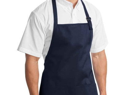 Port Authority MediumLength Apron with Pouch Pockets A510 Navy OSFA