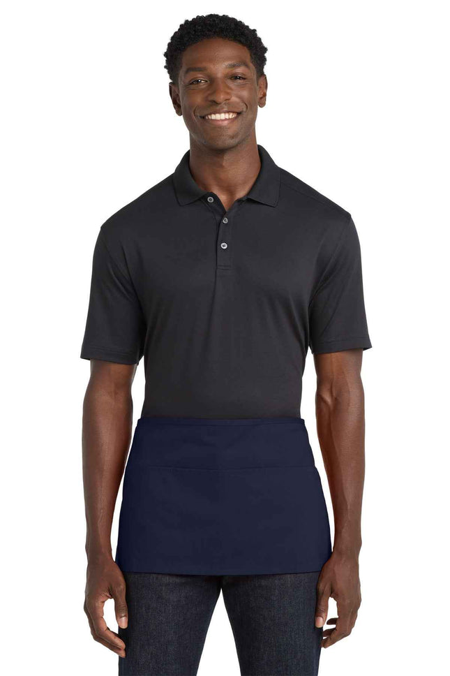 Port Authority Waist Apron with Pockets A515 Navy OSFA