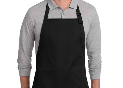 Port Authority FullLength TwoPocket Bib Apron A600 Black OSFA