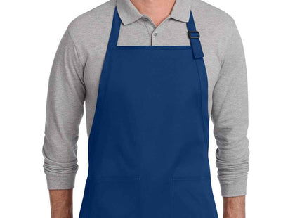 Port Authority FullLength TwoPocket Bib Apron A600 Royal OSFA