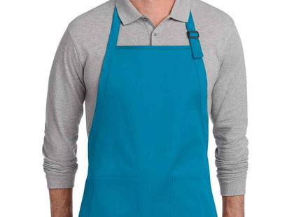 Port Authority FullLength TwoPocket Bib Apron A600 Sapphire OSFA