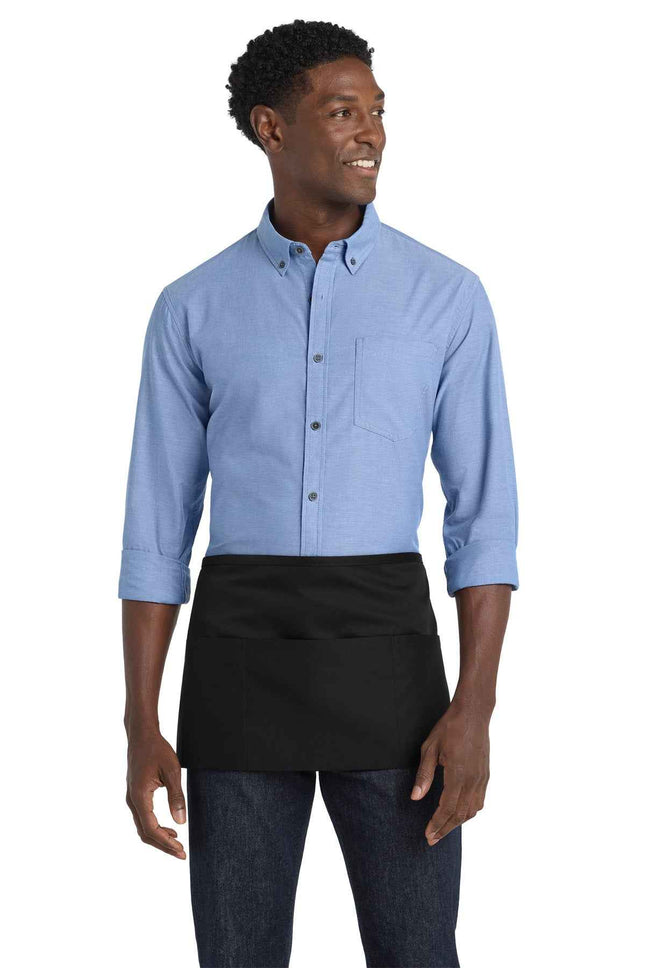 Port Authority Easy Care Waist Apron with Stain Release A702 Black OSFA