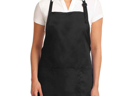 Port Authority Easy Care FullLength Apron with Stain Release A703 Black OSFA