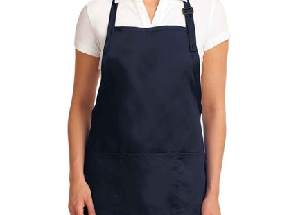 Port Authority Easy Care FullLength Apron with Stain Release A703 Navy OSFA