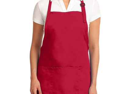 Port Authority Easy Care FullLength Apron with Stain Release A703 Red OSFA