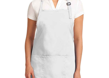 Port Authority Easy Care FullLength Apron with Stain Release A703 White OSFA