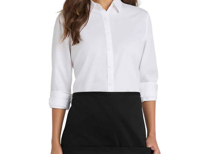 Port Authority Easy Care Half Bistro Apron with Stain Release A706 Black OSFA