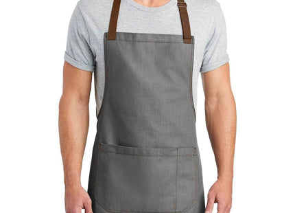 Port Authority Market FullLength Bib Apron A800 Ash Grey OSFA