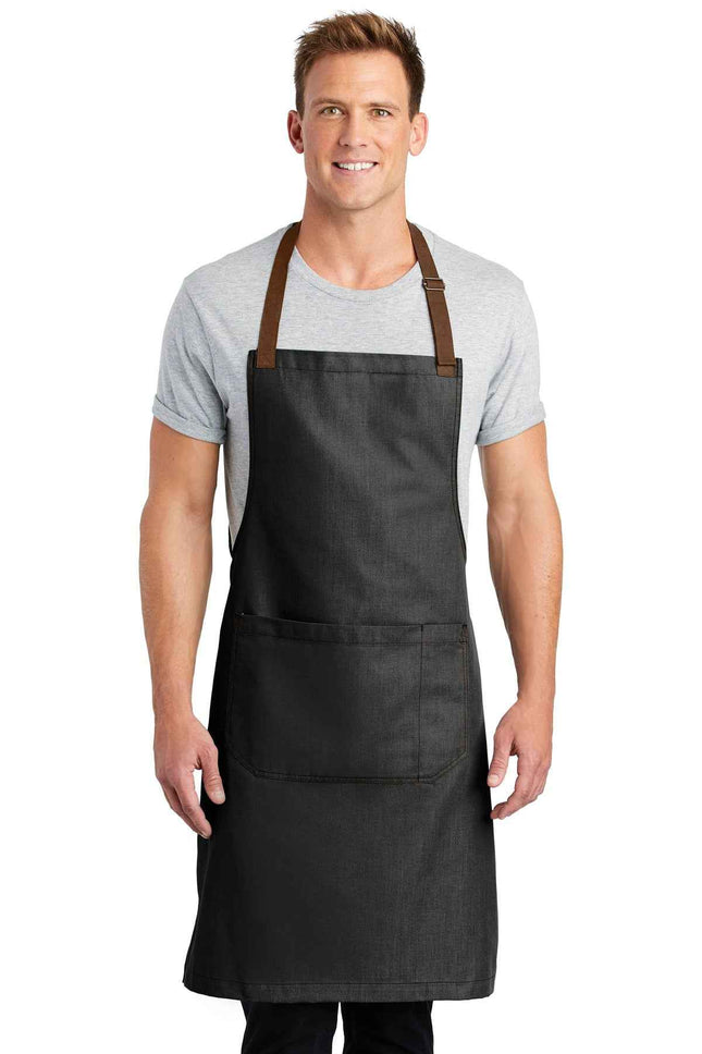 Port Authority Market FullLength Bib Apron A800 Dark Midnight OSFA