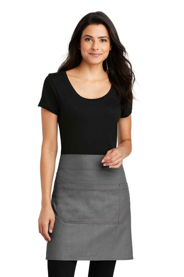 Port Authority Market Half Bistro Apron A801 Ash Grey OSFA