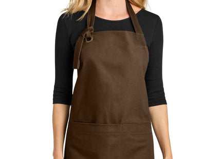 Port Authority Signature Heavy Twill Bib Apron A900 Brown OSFA