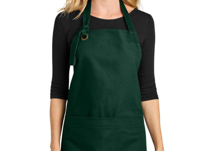 Port Authority Signature Heavy Twill Bib Apron A900 Dark Green OSFA