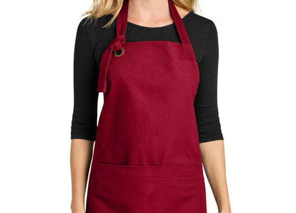 Port Authority Signature Heavy Twill Bib Apron A900 Rich Red OSFA