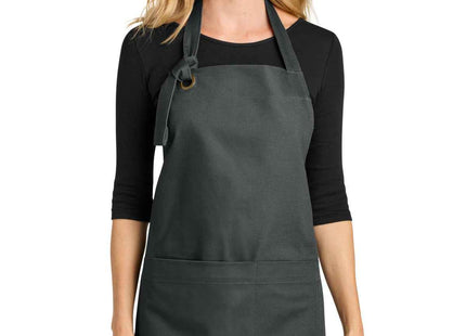 Port Authority Signature Heavy Twill Bib Apron A900 Storm Grey OSFA