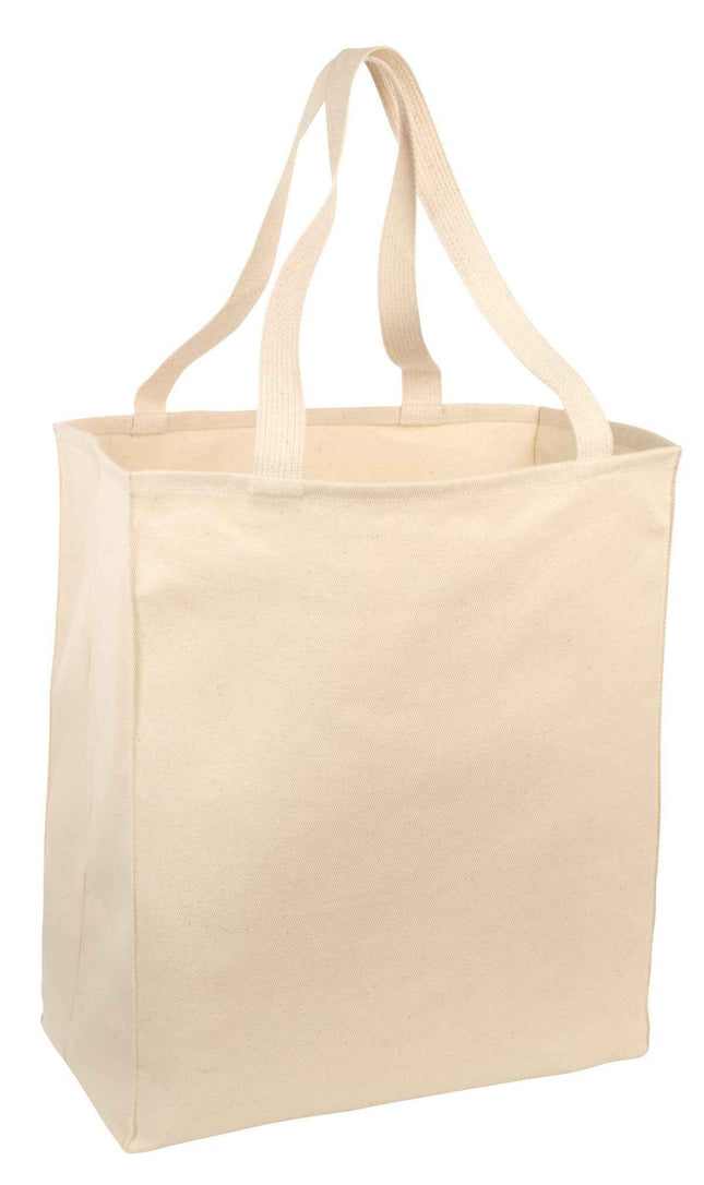 Port Authority Ideal Twill OvertheShoulder Grocery Tote B110 Natural OSFA