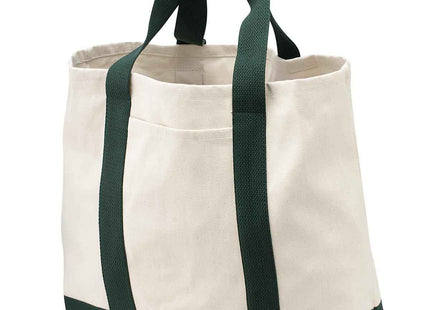 Port Authority Ideal Twill TwoTone Shopping Tote B400 Natural Spruce OSFA