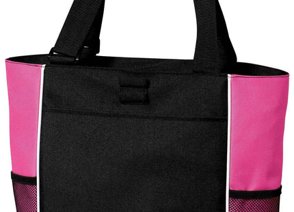 Port Authority Panel Tote B5160 Black Tropical Pink OSFA