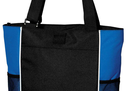 Port Authority Panel Tote B5160 Black Royal OSFA