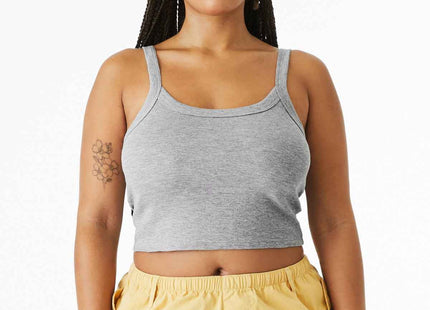 BELLA+CANVAS Women's Micro Rib Spaghetti Strap Tank BC1012 Athletic Heather