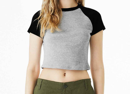 BELLA+CANVAS Women's Micro Rib Raglan Baby Tee BC1201