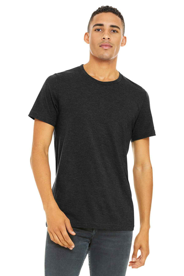 BELLA+CANVAS Unisex Heather CVC Short Sleeve Tee BC3001CVC Black Heather