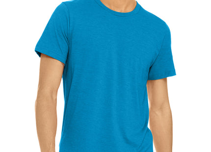 BELLA+CANVAS Unisex Heather CVC Short Sleeve Tee BC3001CVC Neon Blue