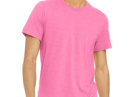 BELLA+CANVAS Unisex Heather CVC Short Sleeve Tee BC3001CVC Neon Pink