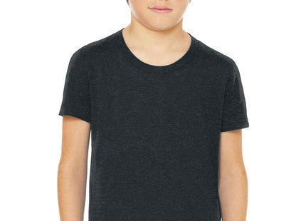 BELLA+CANVAS Youth Heather CVC Tee BC3001YCVC Dark Grey Heather