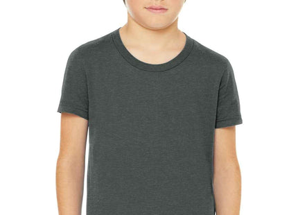 BELLA+CANVAS Youth Heather CVC Tee BC3001YCVC Deep Heather