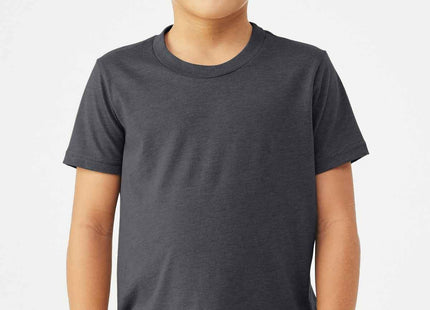 BELLA+CANVAS Youth Heather CVC Tee BC3001YCVC Heather Midnight Navy