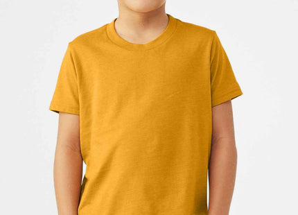 BELLA+CANVAS Youth Heather CVC Tee BC3001YCVC Heather Mustard