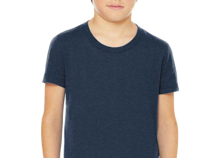 BELLA+CANVAS Youth Heather CVC Tee BC3001YCVC Heather Navy