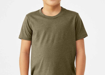 BELLA+CANVAS Youth Heather CVC Tee BC3001YCVC Heather Olive