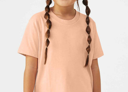 BELLA+CANVAS Youth Heather CVC Tee BC3001YCVC Heather Peach