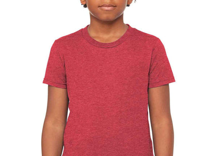 BELLA+CANVAS Youth Heather CVC Tee BC3001YCVC Heather Red