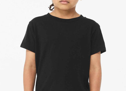 BELLA+CANVAS Youth Heather CVC Tee BC3001YCVC Solid Black Blend