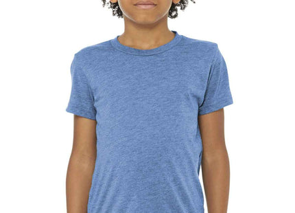 BELLA+CANVAS Youth Triblend Short Sleeve Tee BC3413Y Blue Triblend