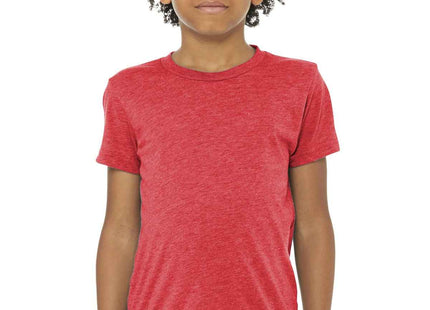 BELLA+CANVAS Youth Triblend Short Sleeve Tee BC3413Y Red Triblend