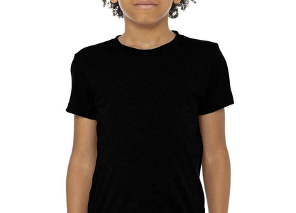 BELLA+CANVAS Youth Triblend Short Sleeve Tee BC3413Y Solid Black Triblend