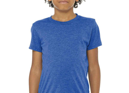 BELLA+CANVAS Youth Triblend Short Sleeve Tee BC3413Y True Royal Triblend