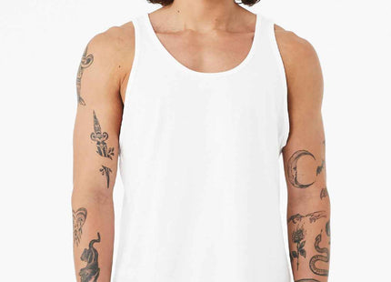 BELLA+CANVAS Unisex Heather CVC Tank BC3480CVC Solid White Blend