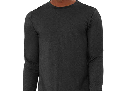 BELLA+CANVAS Unisex Heather CVC Long Sleeve Tee BC3501CVC Black Heather