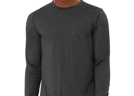 BELLA+CANVAS Unisex Heather CVC Long Sleeve Tee BC3501CVC Dark Grey Heather
