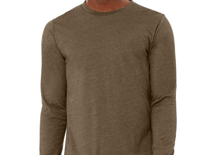 BELLA+CANVAS Unisex Heather CVC Long Sleeve Tee BC3501CVC Heather Brown