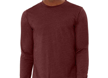 BELLA+CANVAS Unisex Heather CVC Long Sleeve Tee BC3501CVC Heather Cardinal