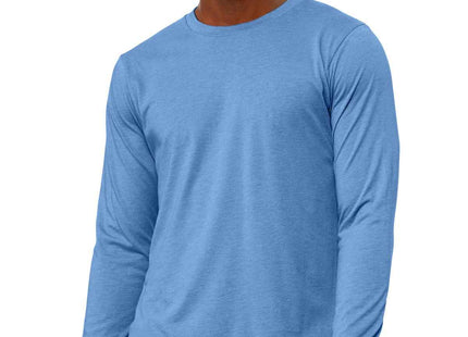 BELLA+CANVAS Unisex Heather CVC Long Sleeve Tee BC3501CVC Heather Carolina Blue
