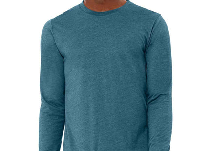 BELLA+CANVAS Unisex Heather CVC Long Sleeve Tee BC3501CVC Heather Deep Teal